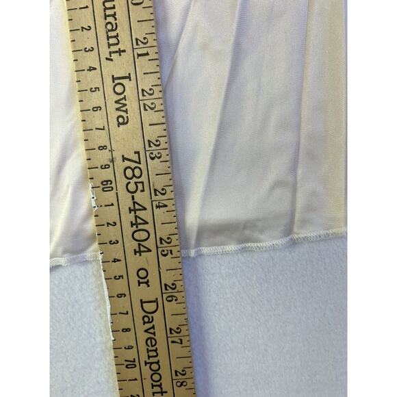 Lorraine Ivory Satin Nylon Slip Sz 42 USA Vintage Lingerie Soft Glam Coquette - Picture 5 of 7